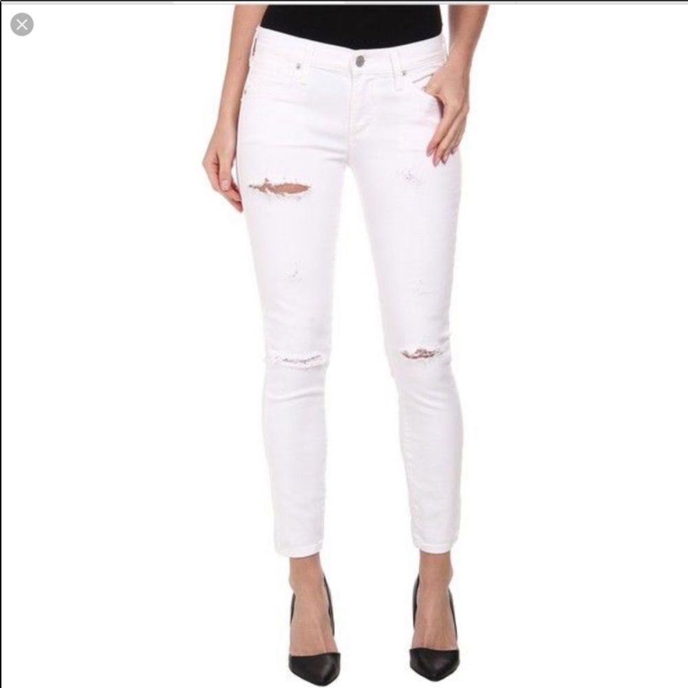 AGOLDE White Cropped Jeans, 25, good condition